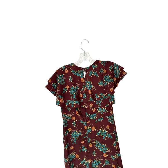 Betsey Johnson Y2K Vintage Black Label Ruffle Caped Silk Slip Dress Size 6 - Picture 8 of 14